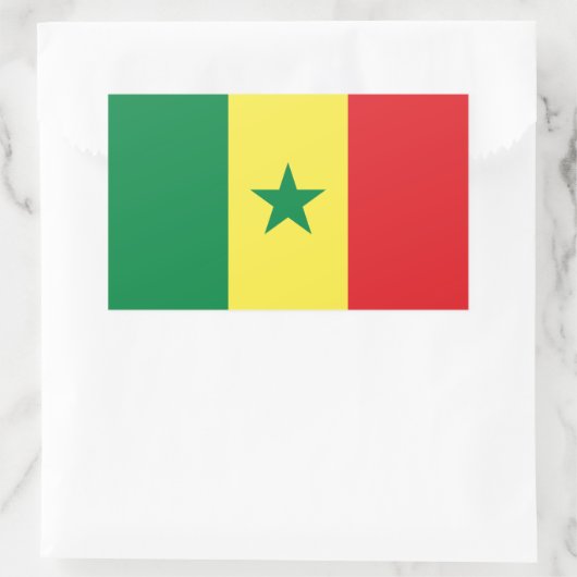 Senegal Flag Rechthoekige Sticker (Tas)