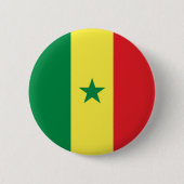 Senegal Flag Ronde Button 5,7 Cm (Voorkant)