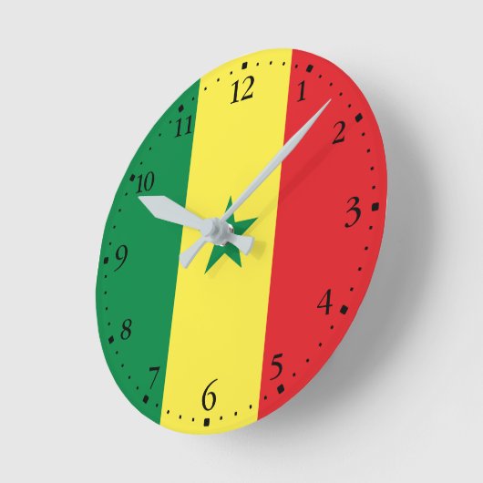 Senegal Flag Ronde Klok (Hoek)