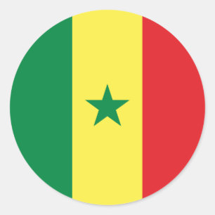 Senegal Flag Ronde Sticker
