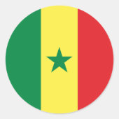 Senegal Flag Ronde Sticker (Voorkant)