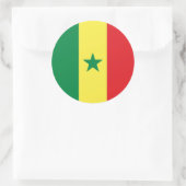 Senegal Flag Ronde Sticker (Tas)
