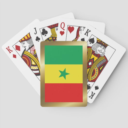 Senegal Flag Spellerkaarten Pokerkaarten (Achterkant)