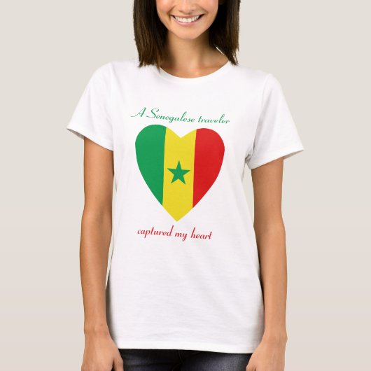 Senegal Flag SweeLieverd T-Shirt (Voorkant)
