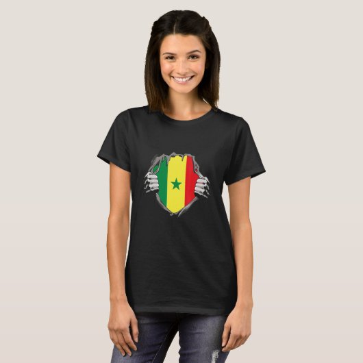 Senegal Flag T-shirt (Voorkant volledig)