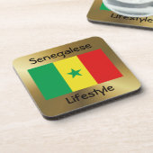Senegal Flag+Text Onderzetter (Linkerzijde)