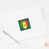 Sénégal Flag Vierkante Sticker (Envelop)