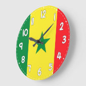 Senegal Flag Wall Clock – Stylish Patriotic Decor  Grote Klok (Hoek)