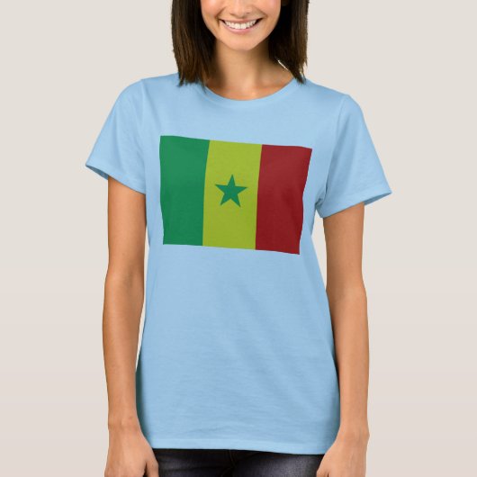 Senegal Flag x Map T-Shirt (Voorkant)