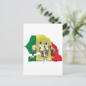 Senegal Futbol Briefkaart (Staand voorkant)