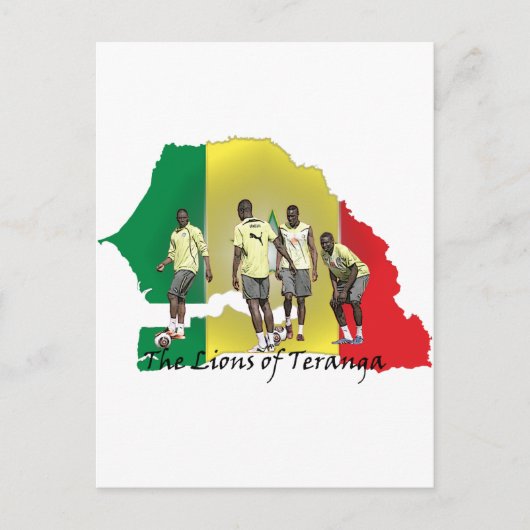 Senegal Futbol Briefkaart (Voorkant)