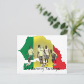 Senegal Futbol Briefkaart (Staand voorkant)