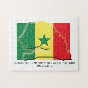 SENEGAL   Gezegende natie   SENEGALESE VLAG Legpuzzel