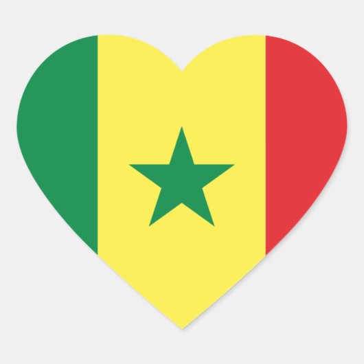 senegal hart sticker (Voorkant)