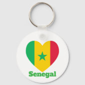 Senegal Heart Flag Sleutelhanger (Voorkant)