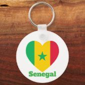 Senegal Heart Flag Sleutelhanger (Voorkant)