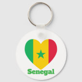 Senegal Heart Flag Sleutelhanger (Achterkant)