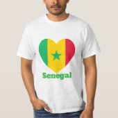 Senegal Heart Flag T-Shirt (Voorkant)