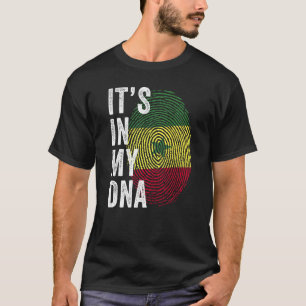 Senegal Het zit in mijn DNA Cute Senegalese vinger T-shirt