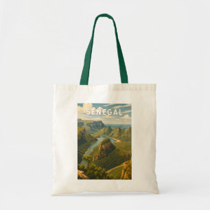 Senegal Illustratie Reis Kunst Vintage Tote Bag
