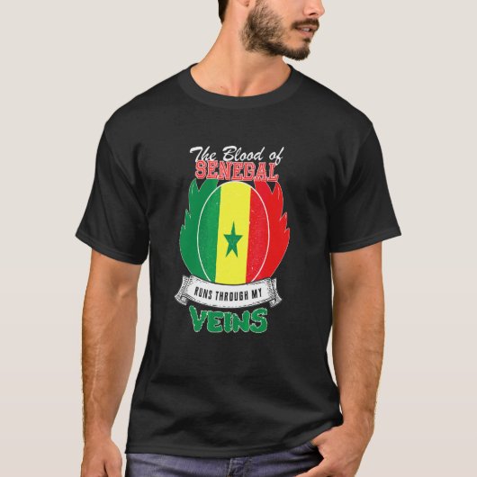 Senegal in mijn aderen t-shirt (Voorkant)