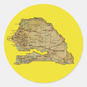 Senegal Kaart Sticker