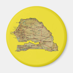 Senegal Map Magnet
