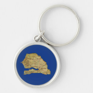 Senegal Map Sleutelhanger