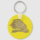 Senegal Map Sleutelhanger (Voorkant)