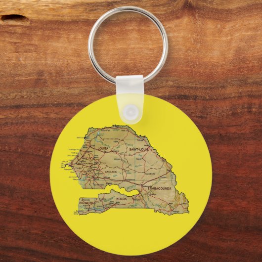 Senegal Map Sleutelhanger (Voorkant)