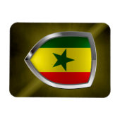 Senegal Metallic Embleem Magneet (Horizontaal)