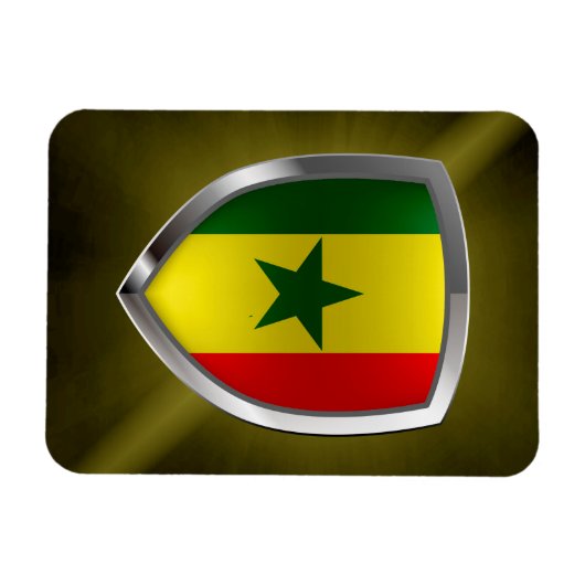 Senegal Metallic Embleem Magneet (Horizontaal)