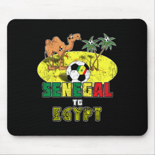 Senegal Nationaal Voetbalelftal Naar Egypte Retro Muismat