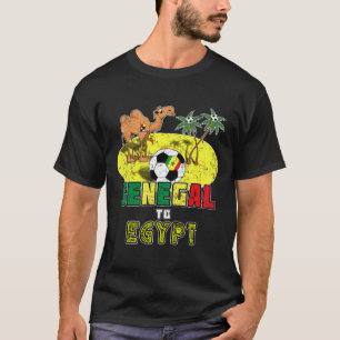 Senegal Nationaal Voetbalelftal Naar Egypte Retro T-shirt