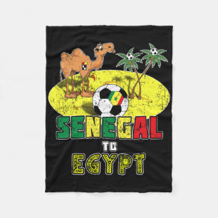 Senegal Nationaal Voetbalteam Naar Egypte Retro Fleece Deken
