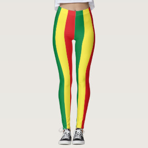 Senegal Nationale vlagkleuren Verticaal gestreept Leggings