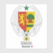 Senegal - nationale wapenstilstand patriottische s sticker (Vel)