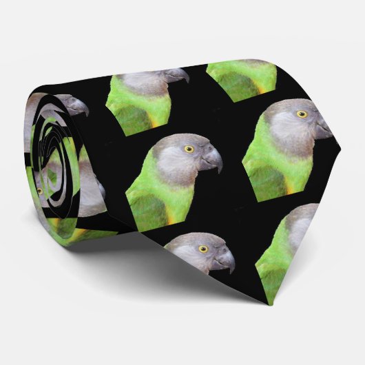 SENEGAL PARROT HEAD STROPDAS (Opgerold)