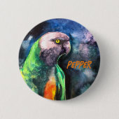 Senegal Parrot Ronde Button 5,7 Cm (Voorkant)