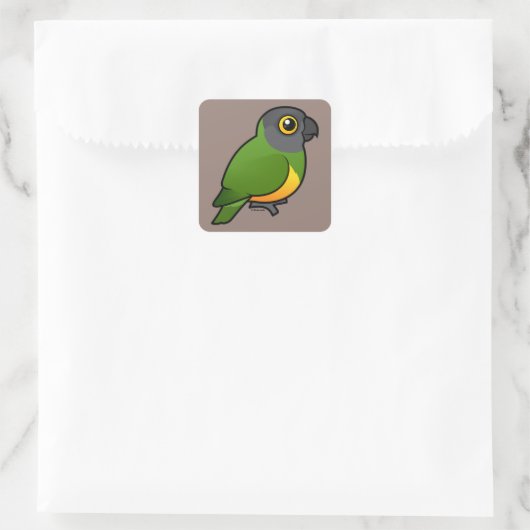 Senegal Parrot Vierkante Sticker (Tas)