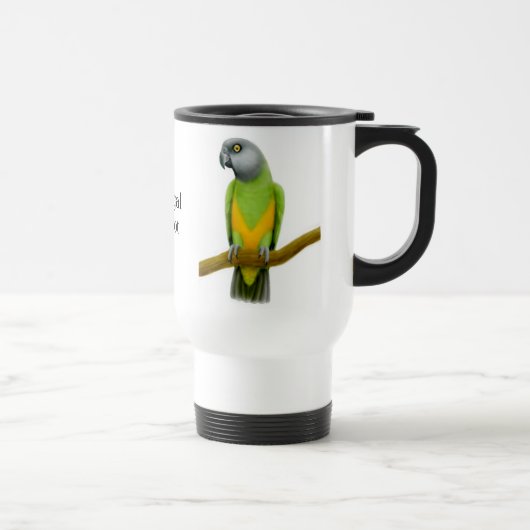 Senegal Poicephalus Parrot Travel Mug Reisbeker (Rechts)