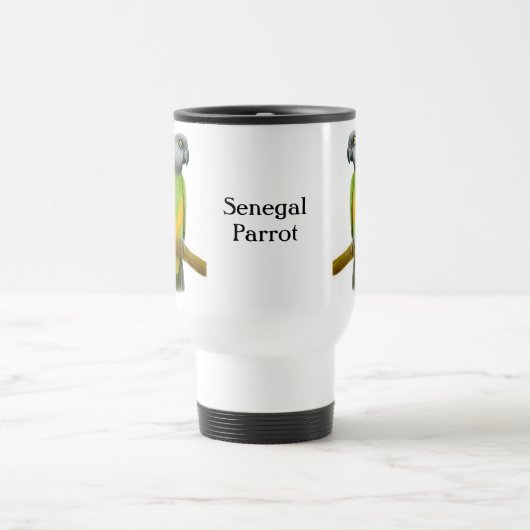 Senegal Poicephalus Parrot Travel Mug Reisbeker (Center)