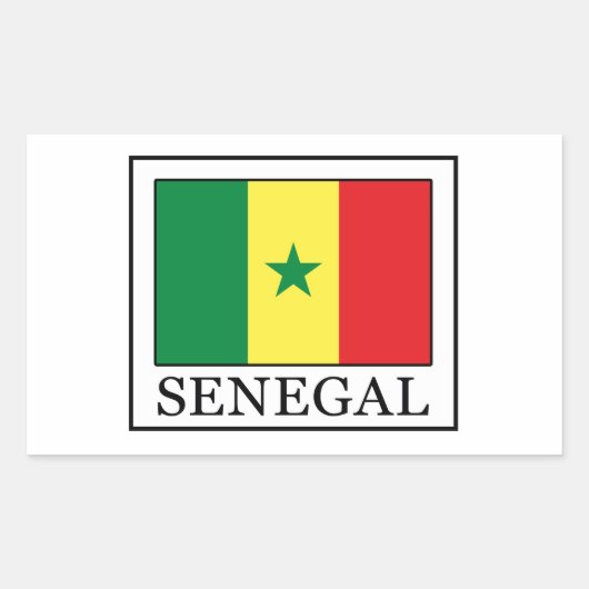 Senegal Rechthoekige Sticker (Voorkant)