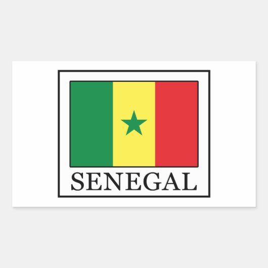 Senegal Rechthoekige Sticker (Voorkant)