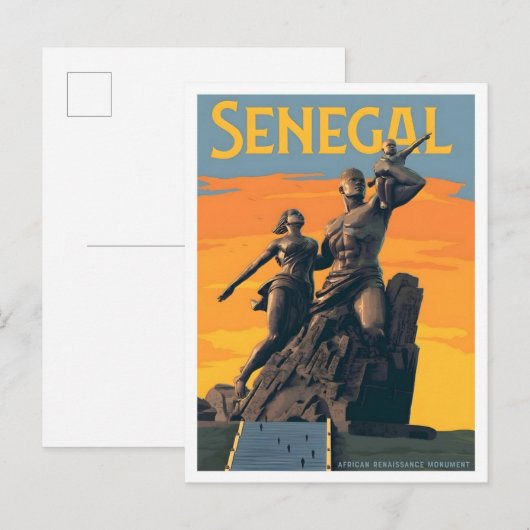 Senegal Reis Oude Stijl Briefkaart (Voorkant / Achterkant)