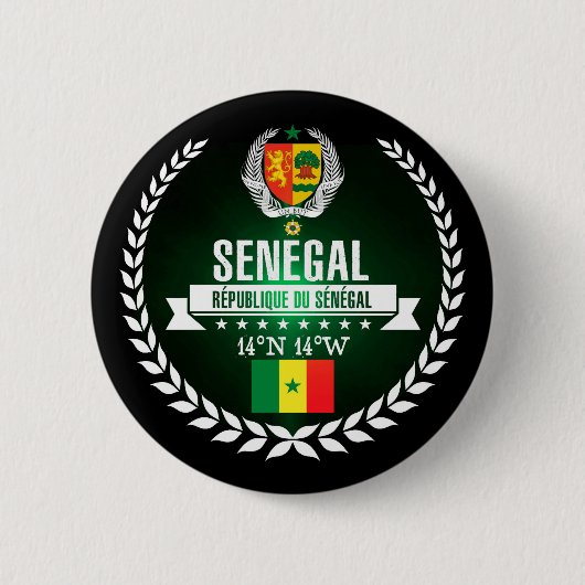 Senegal Ronde Button 5,7 Cm (Voorkant)