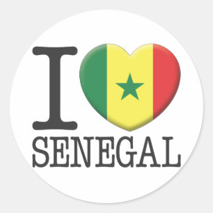 Senegal Ronde Sticker