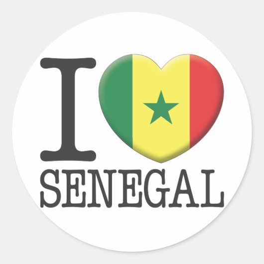 Senegal Ronde Sticker (Voorkant)