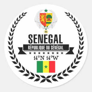 Senegal Ronde Sticker