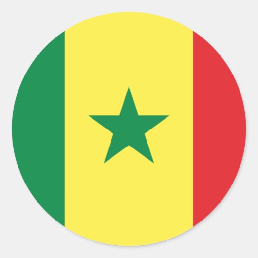 senegal ronde sticker (Voorkant)
